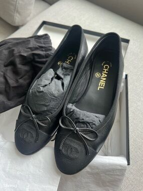 Chanel Ballet Flats Black 37